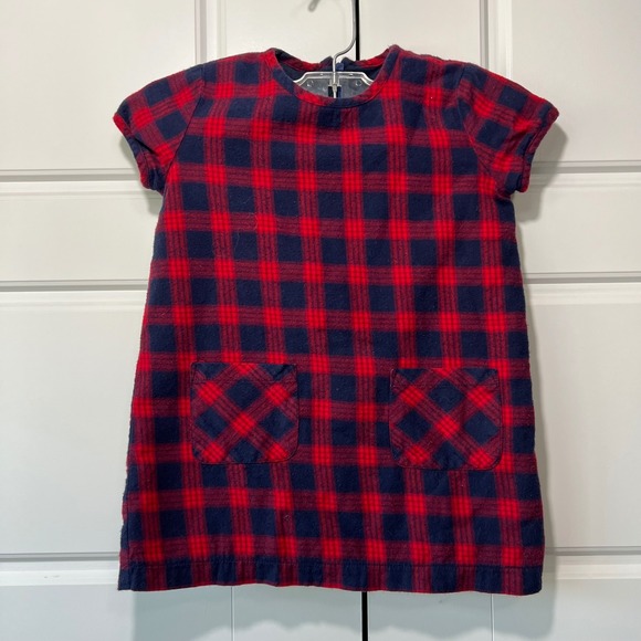 Toobydoo New York Girls Plaid Dress Short Sleeve Rock and Roll Pockets Size 3 - Picture 1 of 6